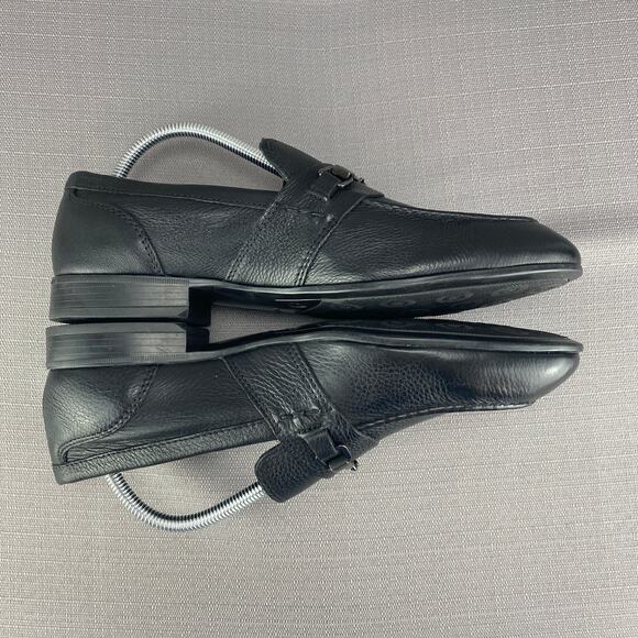 Alfani Chester Black Leather Upper Bit Loafer Shoes Mens 8.5M - Picture 3 of 9